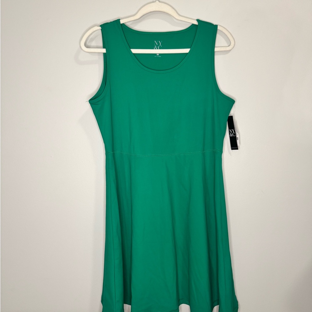 New York & Company Green Sleeveless Dress